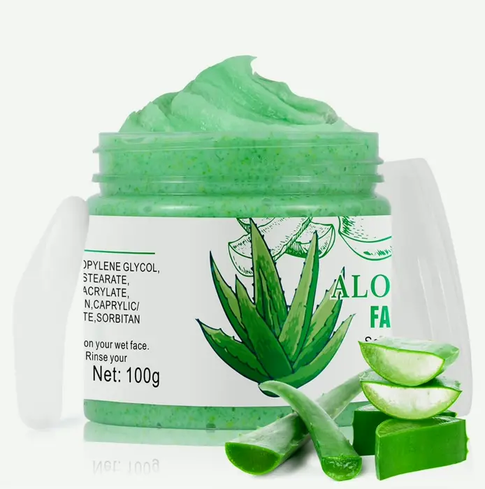 Facial Face Exfoliator with Aloe Vera for Acne and Dark Spots