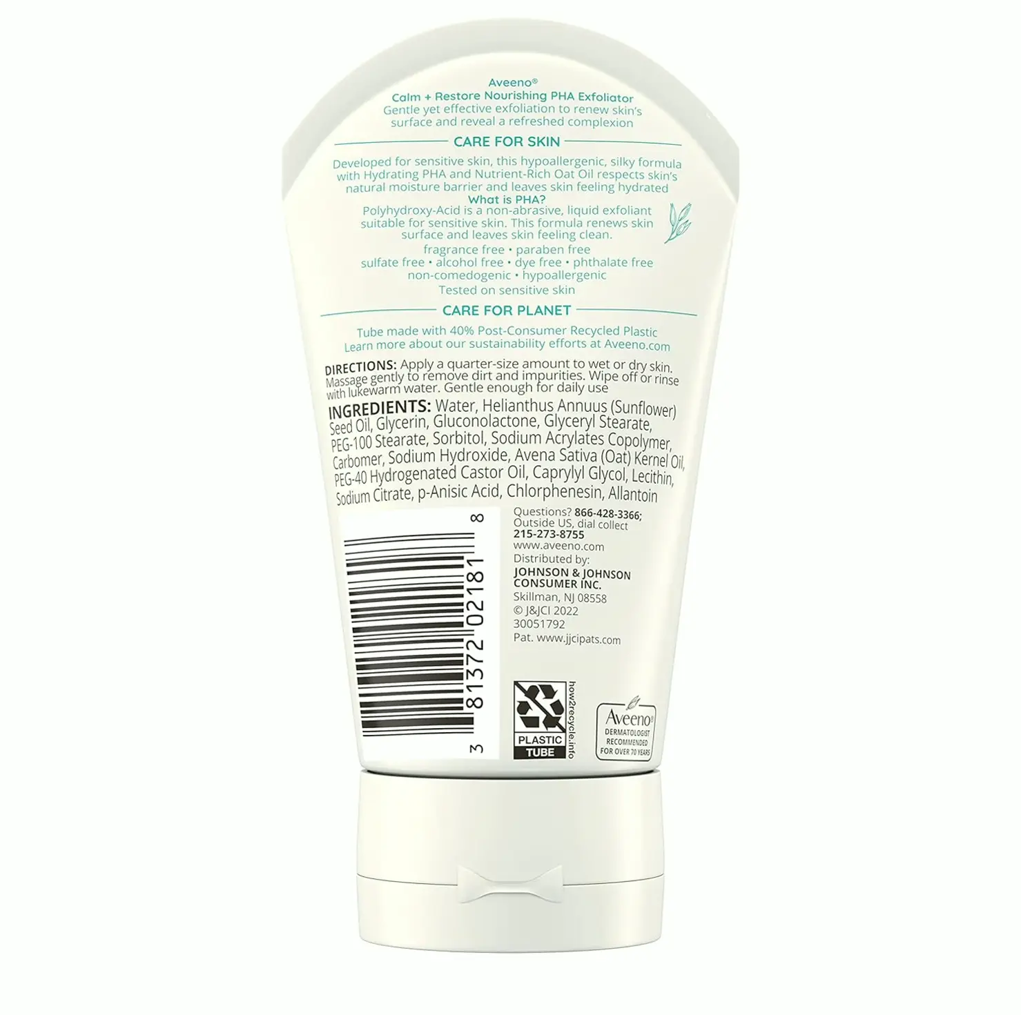 Aveeno Calm + Restore PHA Face Scrub, 4 Oz