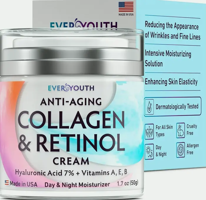 Collagen Vitamin-Rich Face Cream with Hydrating Formula, Daily Use