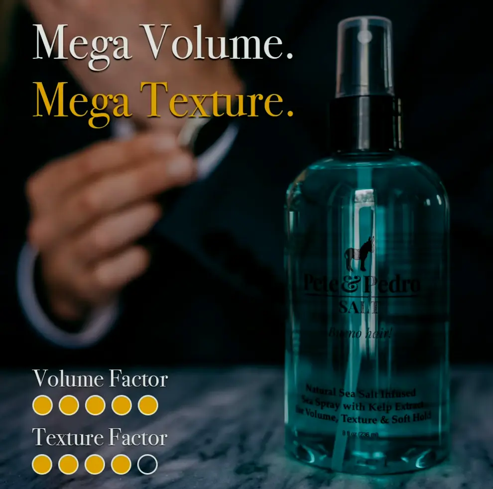 Pete & Pedro Salt Spray for Hair, Boosts Volume