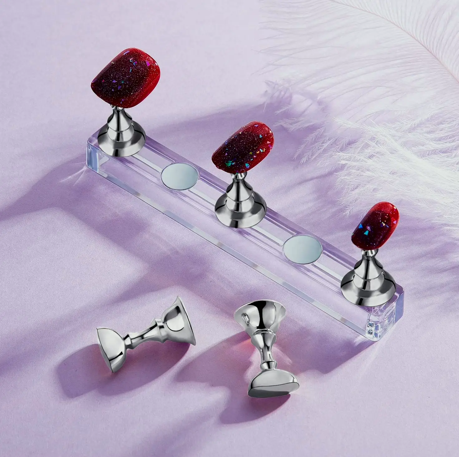 Blulu's Duo Set Magnetic Nail Display Stand