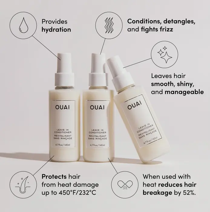 OUAI Leave In Conditioner: Detangle & Shine (4.7 oz)