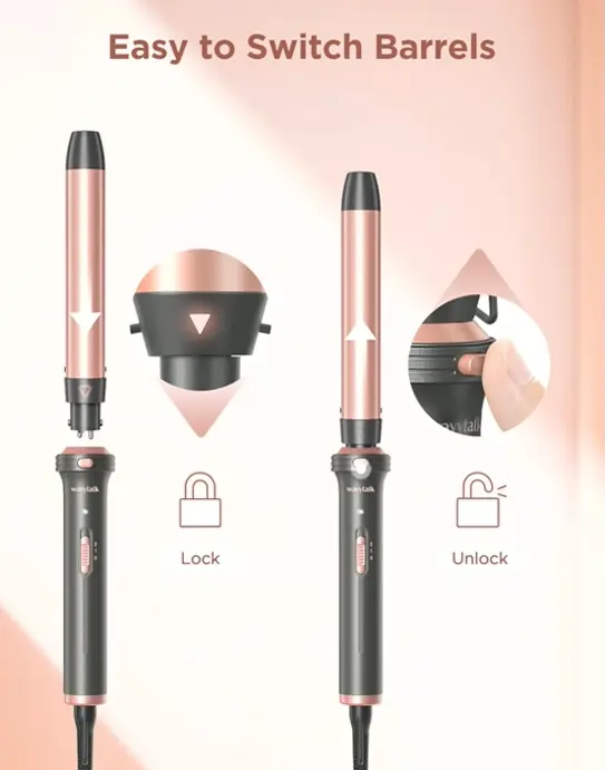 Wavytalk 5-in-1 Styling Iron Set with Switchable Wands