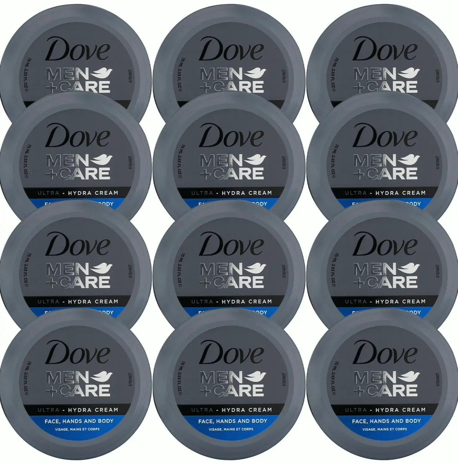 Dove Ultra Cream Moisturizer, Skin Care for Men, 2.53 Fl Oz (Pack of 12)