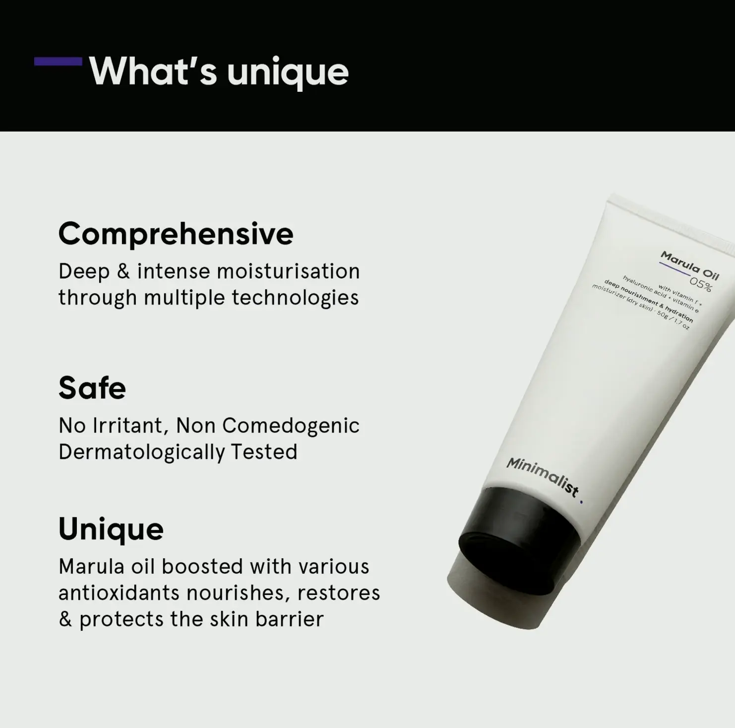 Minimalist 5% Marula Oil Face Moisturizer | Deep Hydration | 1.7 Oz