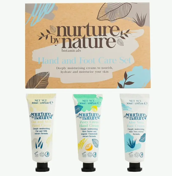 Nurture by Nature Hand & Foot Lotion Bundle: Giftable, Moisturizing, Portable Size