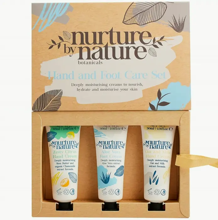 Nurture by Nature Hand & Foot Lotion Bundle: Giftable, Moisturizing, Portable Size