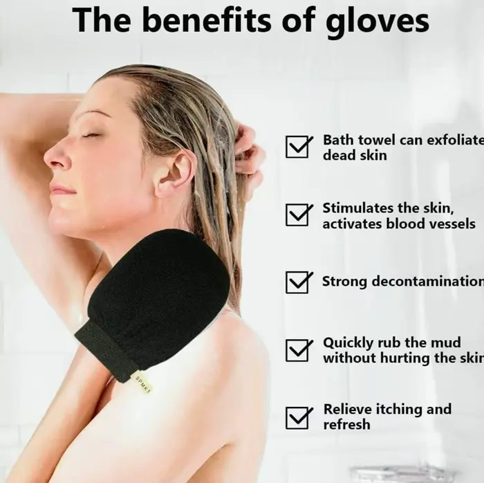 Korean Scrubbing Mitts 2Pcs - Thorough Body Exfoliator Gloves