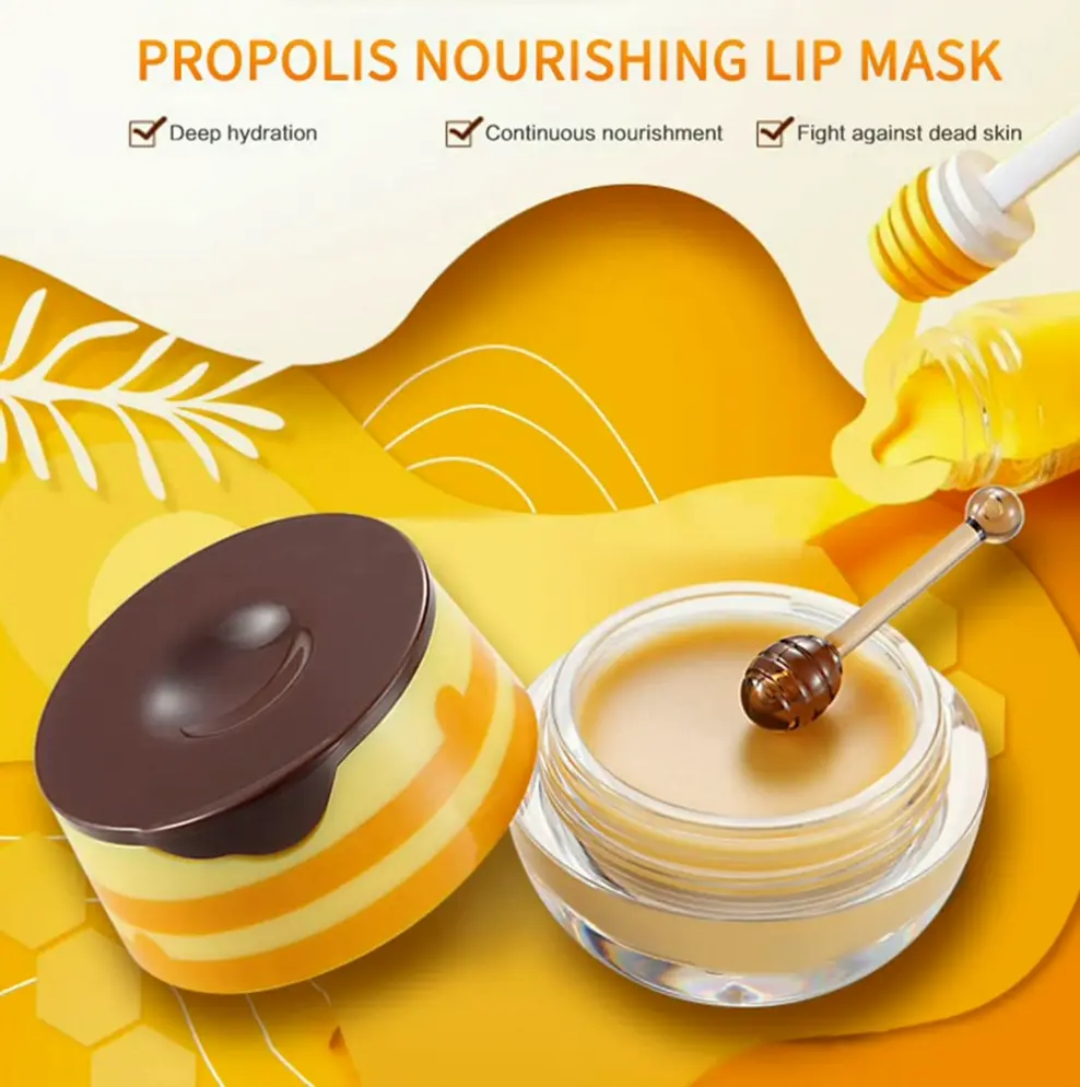 Lip Balm Sweet Container, Bee Glue Moisturizing Lip Mask