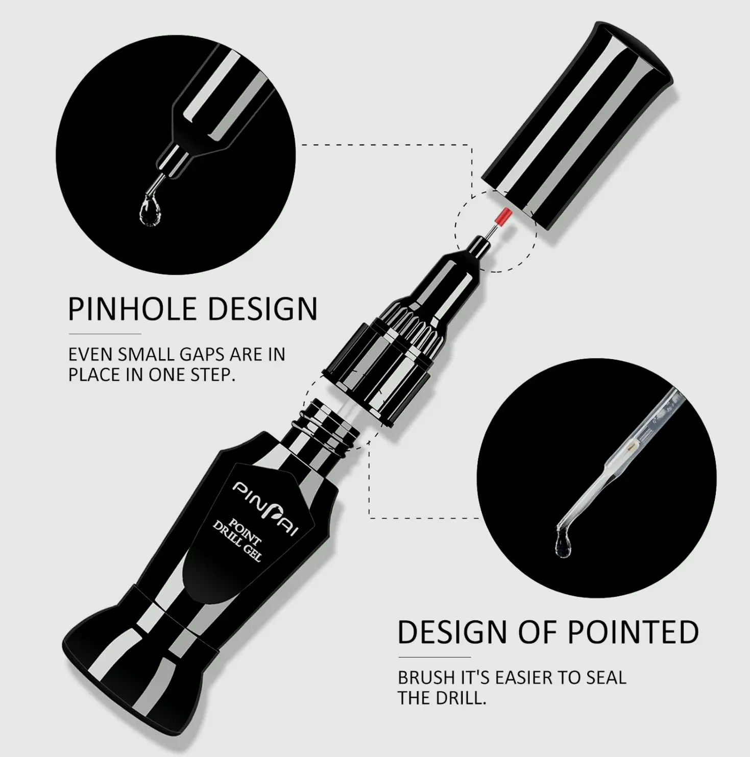 Ownest 2 Pieces Nail Glue Stick Resin Polishing Tool, Adhesive Decorative Crystal Diamond Accessory, Need Light - 10ml