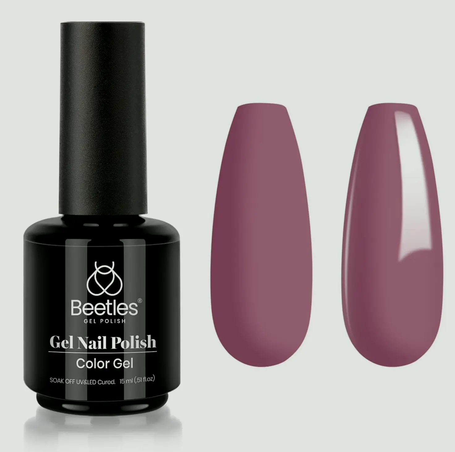 Gel Polish by Beetles Polish, 0.5Oz Gray Polish