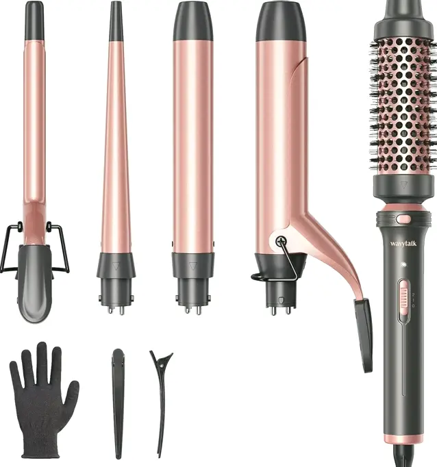 Wavytalk 5-in-1 Styling Iron Set with Switchable Wands