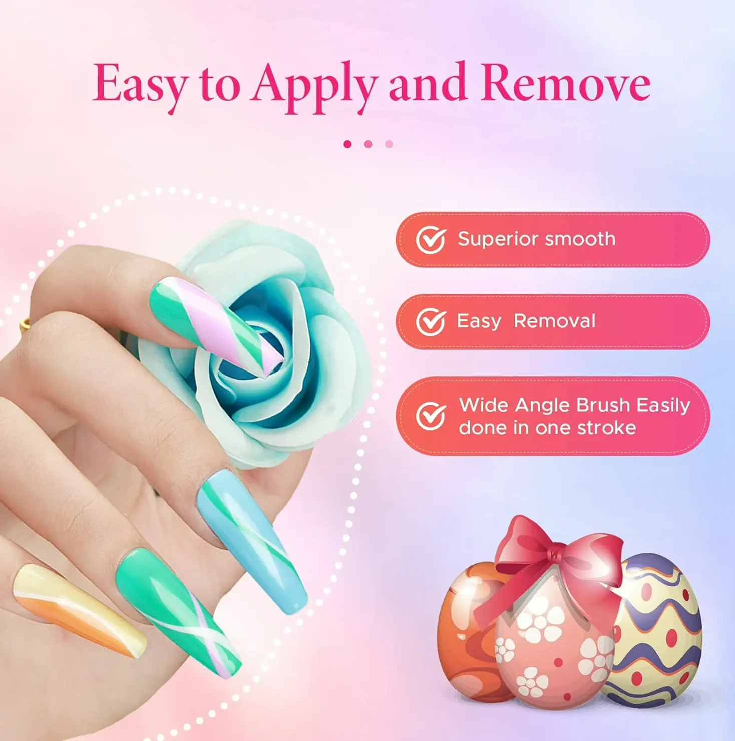 Summer Nail Gel Nail Kit, 6 Soft Colors