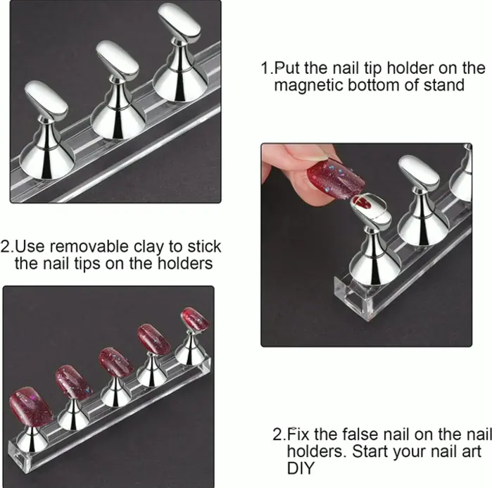 Blulu's Duo Set Magnetic Nail Display Stand