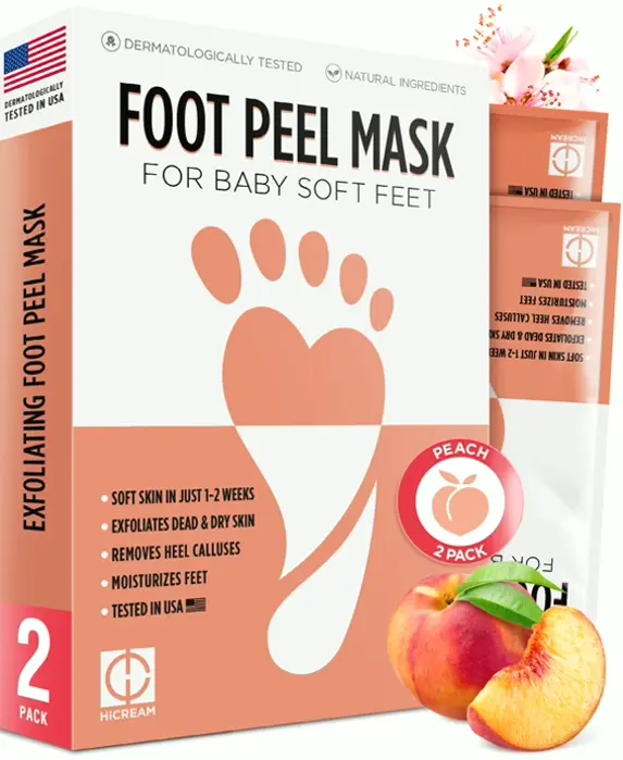 Footcare Exfoliant Mask - 2 pairs, Peach Scent