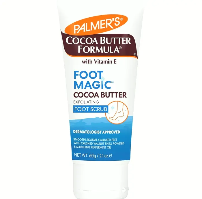 Palmer's Brand Chocolate Butter Foot Magic Exfoliator with Vitamin E for Cracked Feet