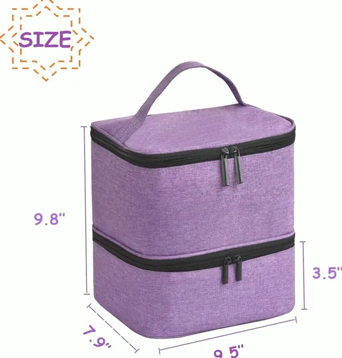 Nail Organizer Bag Holds Thirty Bottles 15 ml with Nail and Storage
