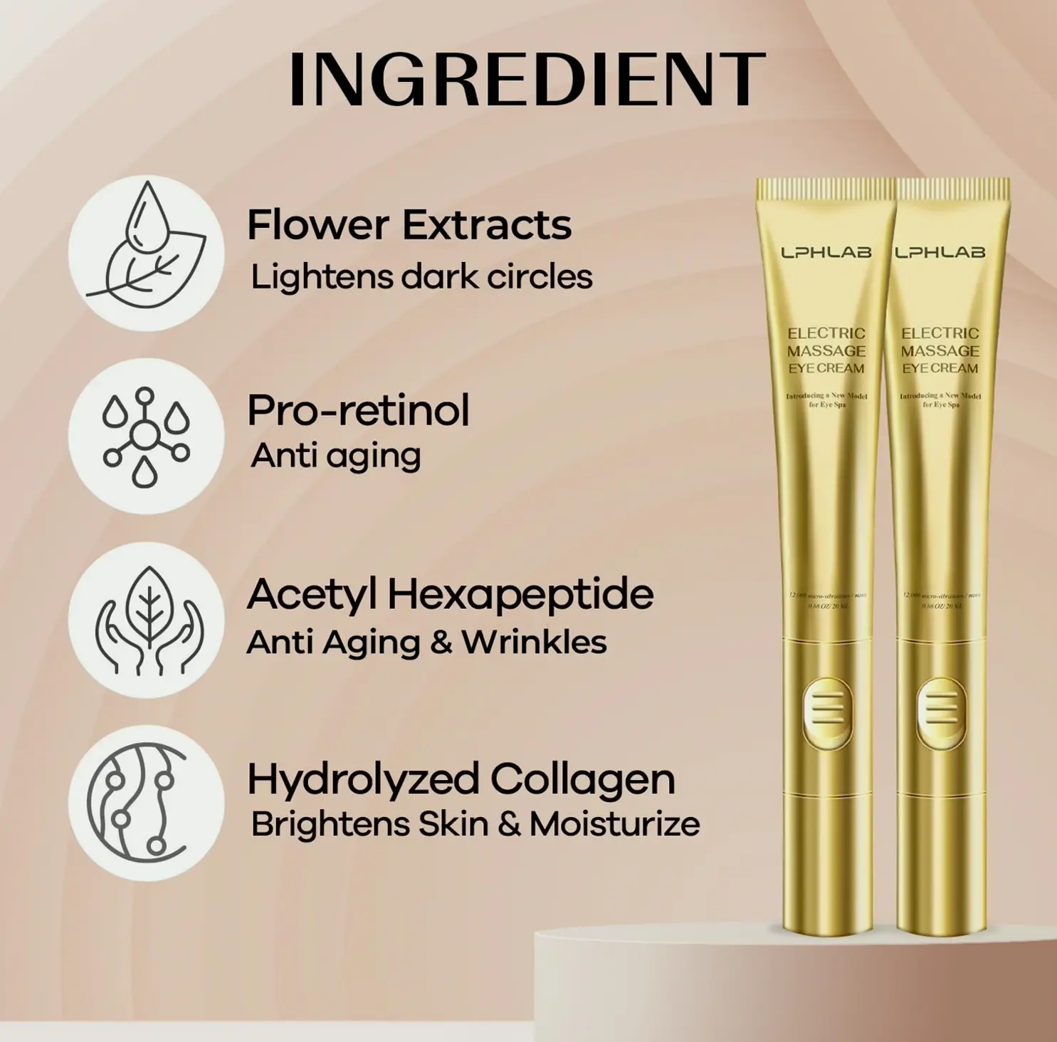 Retinol Serum with Electric Massager - Wrinkle Solution