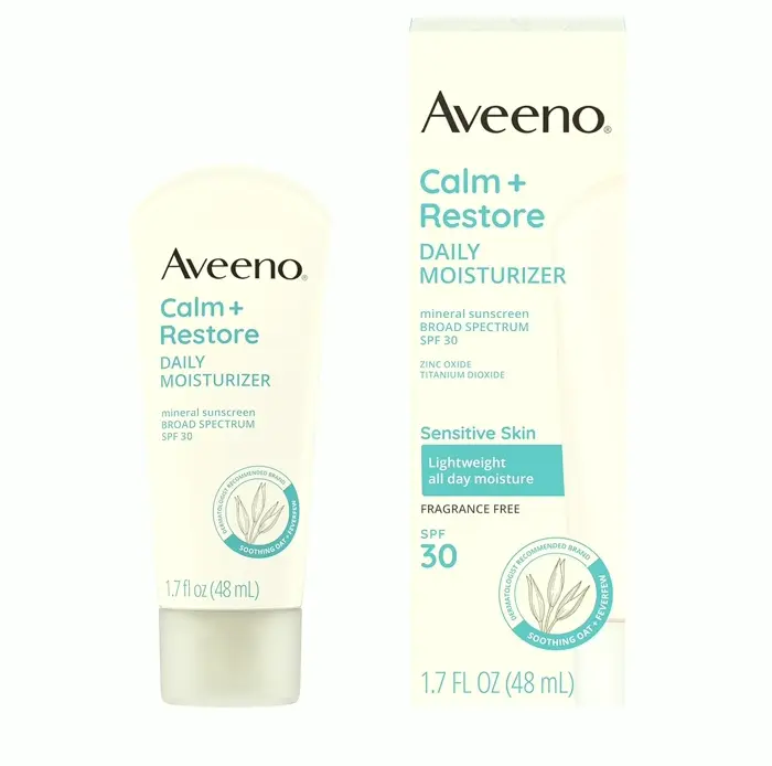 Aveno Moisturizing Lotion Broad Spectrum SPF 30 Sunblock for Delicate Skin  1.7 Fluid Oz