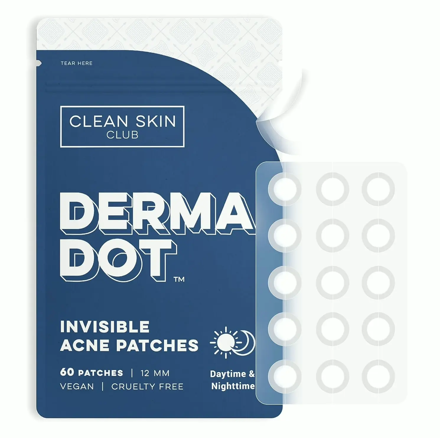 Invisible Plant-Based Pimple Patches, Pack of 60