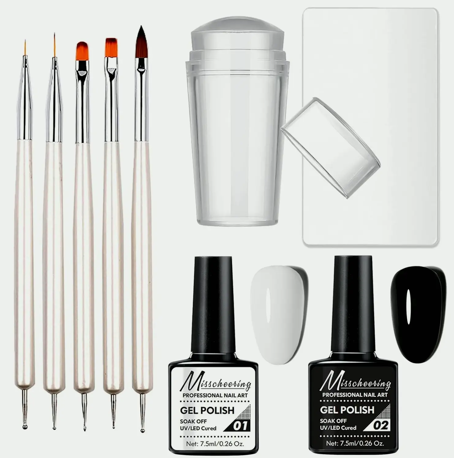 Parisian Nail Stamping Gel Set with Art Pens