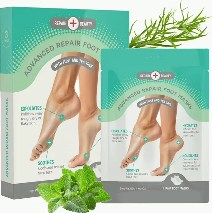 Mint and Tea Tree Foot Packs Hydrating Booties
