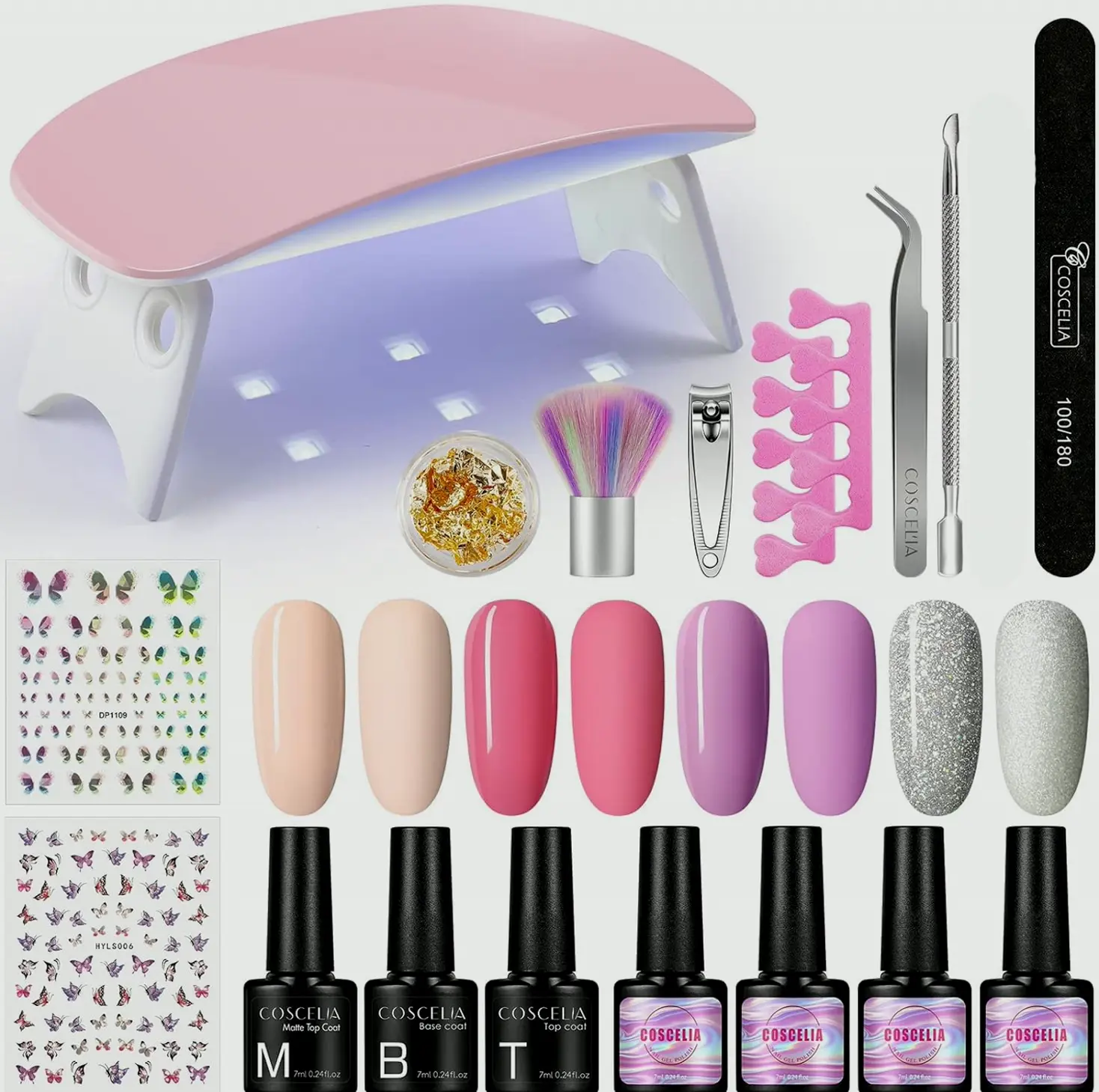 Gel Polish Kit with UV Light