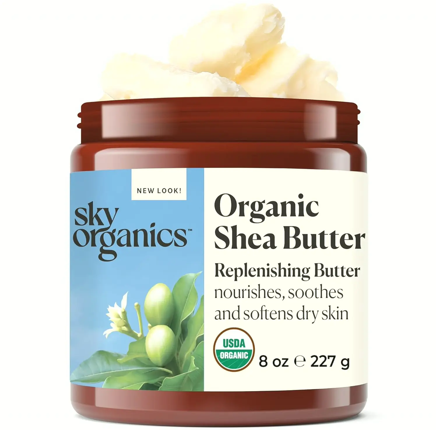 Sky Eco Shea Butter, Natural for Body, Facial, 8 oz